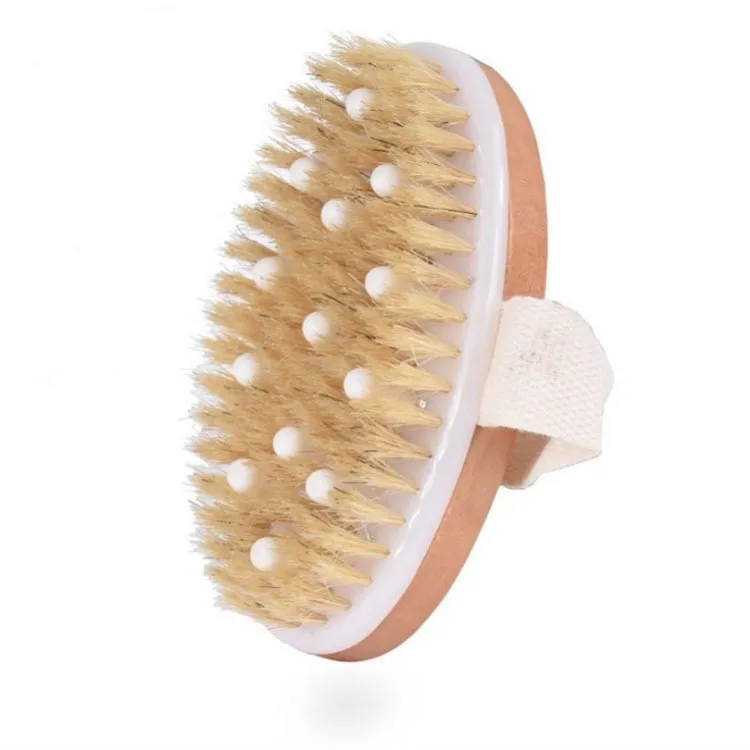 Brosses pour le corps à brossage à sec avec poils naturels doux et rigides, brosse exfoliante pour la cellulite lymphatique, améliore votre circulation