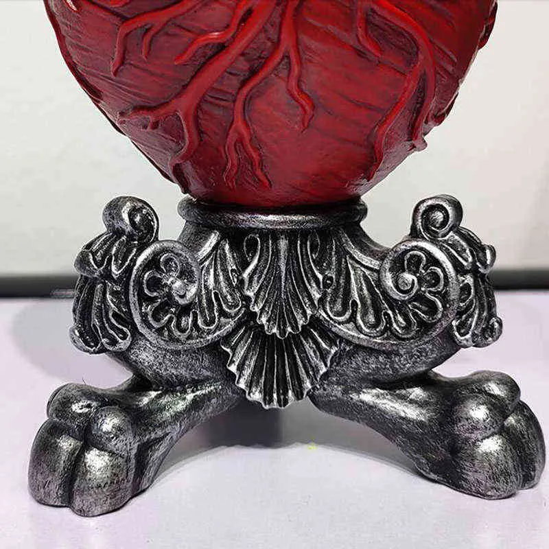 Decorazioni la casa Vaso in resina Fioriera Vaso a forma di cuore Scultura Fiore Arte Ornamento da tavolo Moderna zione 211130