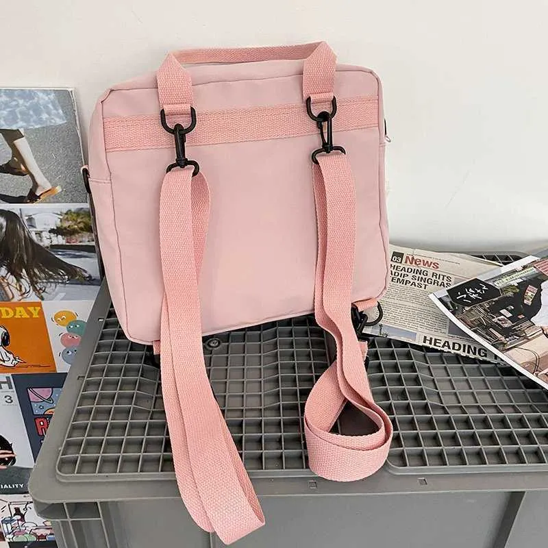 Koreanische Wasserdichte Nylon Kleine Rucksack Frauen Mode Mini Reise Rucksäcke Schultasche für Tennager Mädchen Kawaii Umhängetaschen 210911