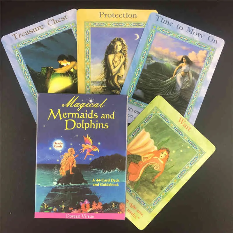 Magical Mermaids And Dolphin Oracles Versione inglese Tarocchi Carte da gioco Divinazione Destino Giochi da tavolo l'intrattenimento