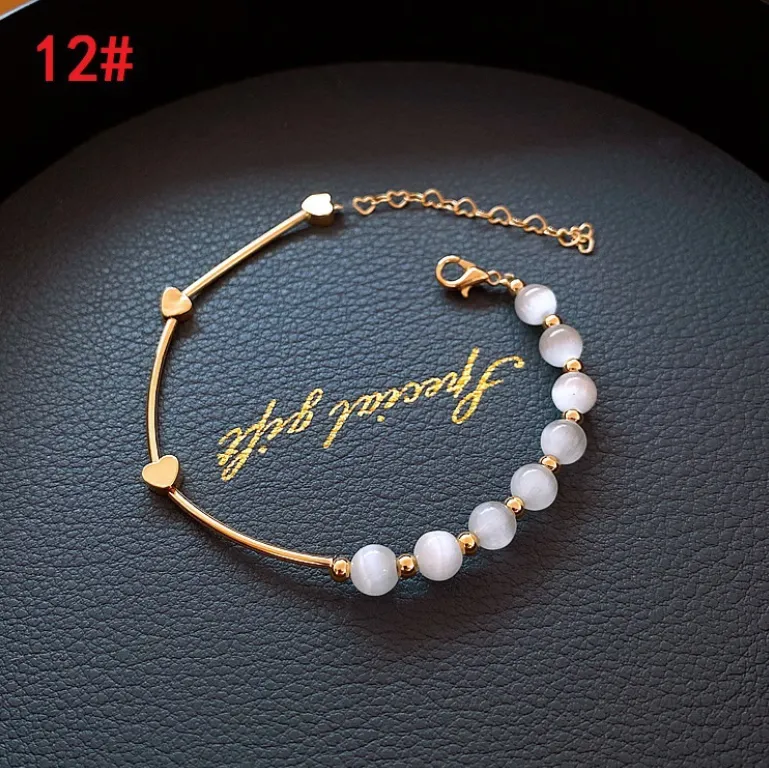 Fashion Jewelry Bracelets Women's Adjustable Pearl Star Moon Red Heart Bracelet Personalized Minority Ornament