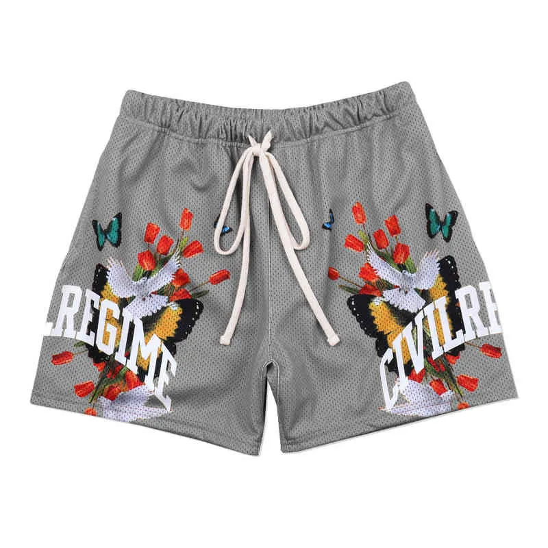 2021 Streetwear Shorts uomo Bandana Pattern Fashion Summer Shorts Hip Hop Casual Mesh traspirante uomo Pantaloni casual H1210