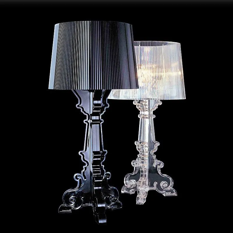 Lámparas de mesa Italia Diseño Kartell Bourgie Acrílico Lámpara de mesa Iluminación interior moderna simple Decoración artística Hogar Sala de estar Dormitorio Studio262Q
