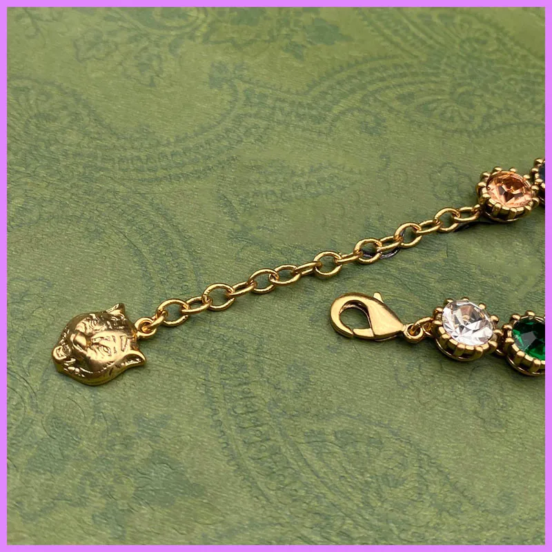 Yeni moda kadın kolye lüks tasarımcı renk elmas kolyeler bayanlar tasarımcıları mücevher altın renk yüksek kalite parti d21203n