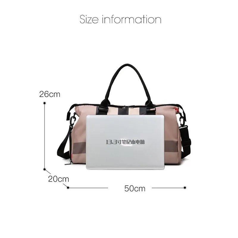 Duffel Bags Yoga Gym Bag For Women Design Brand Travel Nylon Airport Grote capaciteit Kleding Vakantie weekend Handtas SAC320S