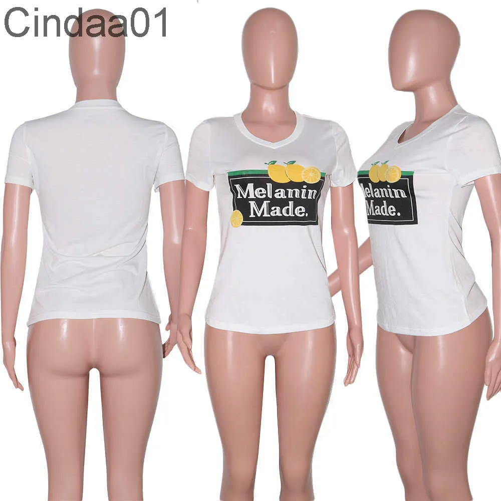 Mode d'été t-shirts pour femmes lettre impression T-shirt à manches courtes col rond graphique t-shirts décontracté femmes hauts