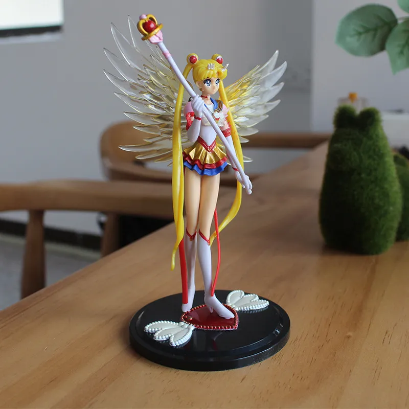 Dessin animé Sailor Moon Figures d'action japon anime 16cm Mercure Jupiter Vénus Figurines Modèles à collectionner Kids Toy Christmas Gift C029444170