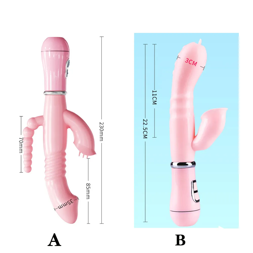 Nxy Sex Vibratori Masturbatori 3 in 1 donne 12 Moda Vibrante Lingua anale Leccare Stimolatore del clitoride G Spot Massaggio Giochi erotici 1013
