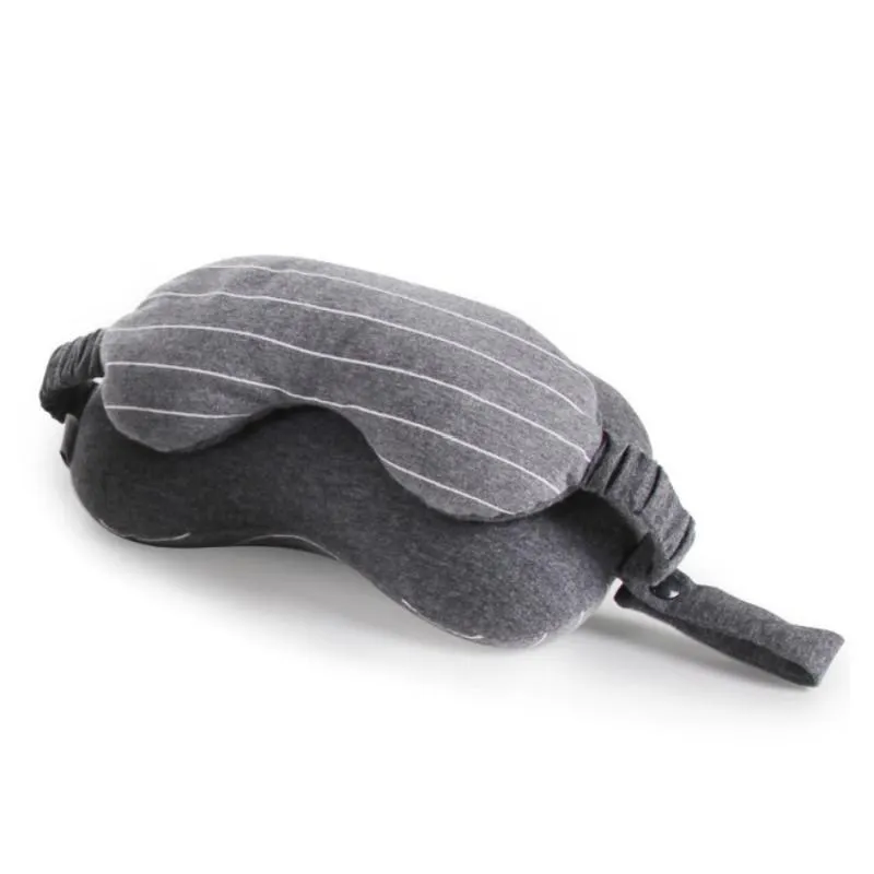 Kits de higiene pessoal viagem travesseiro nap pescoço assento carro escritório avião dormir almofada criativo multiuso com olho cover3280