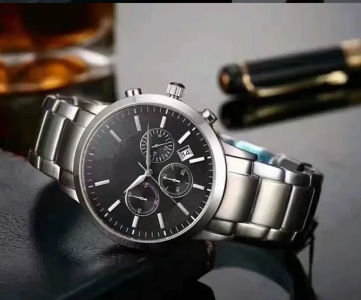 Лучшие продажи с завода AR2434 AR2448 AR2454 AR2453 AR2458 Часы с хронографом Classico Мужские наручные часы из нержавеющей стали Men305E