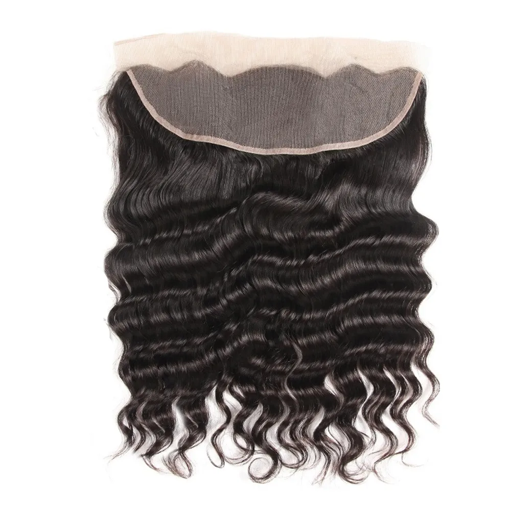 Factory Direct Supply For Wholesale Brazilian Remy Human Hair Loose Deep 13X4 HD Lace Frontal Closure