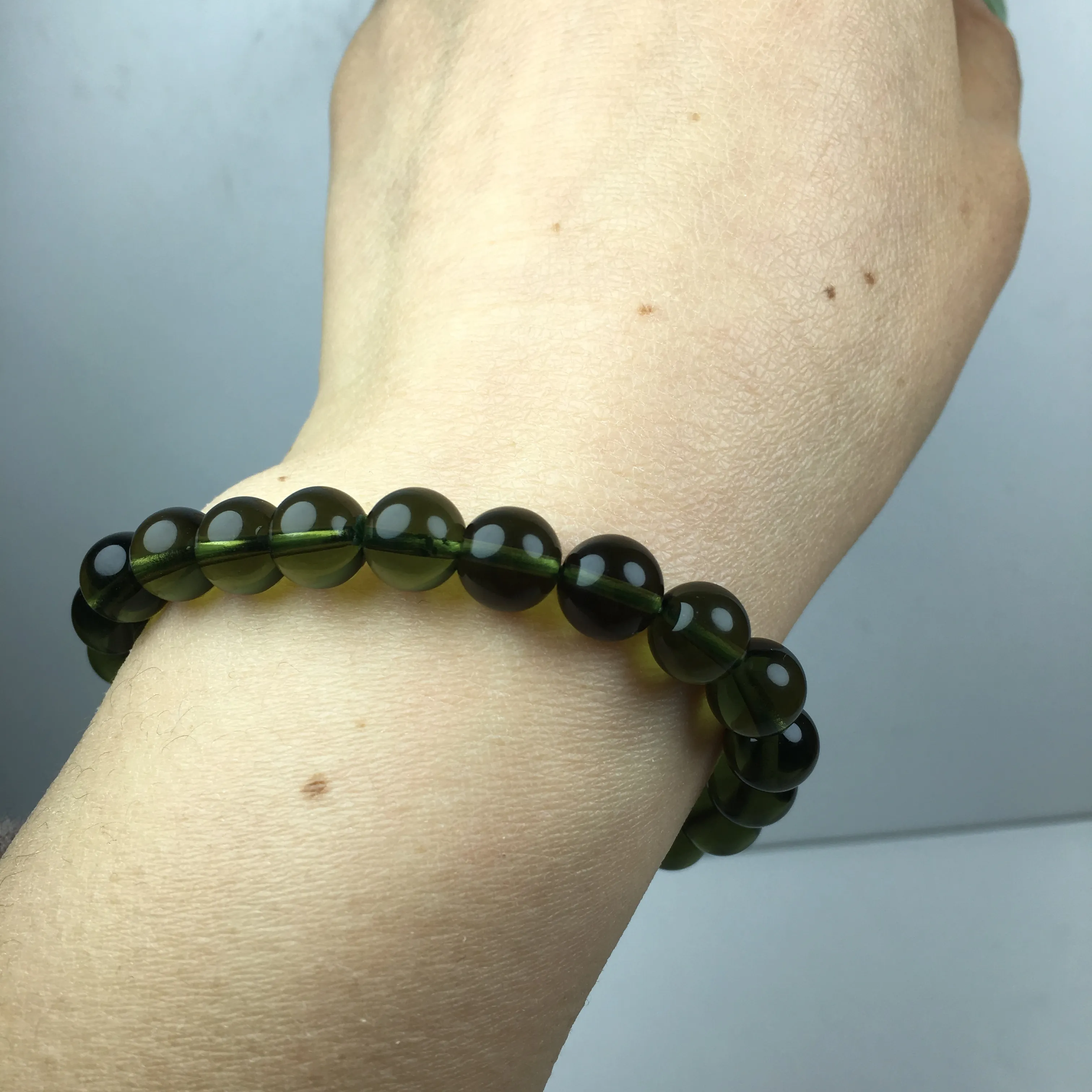 A100 Moldavite Green aerolites Czech Crystal Stone Raw Stone Grinding 8mm Bead Meteorite Bracelet7388268