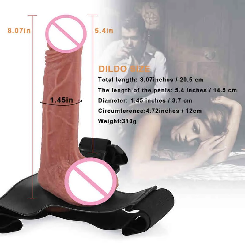 NXY Godes Anal Jouets Silicone Portant Pénis Allongé et Épaissie Mari Femme De Peur Produits Pour Adultes Appareil Sexuel Amusant 0225