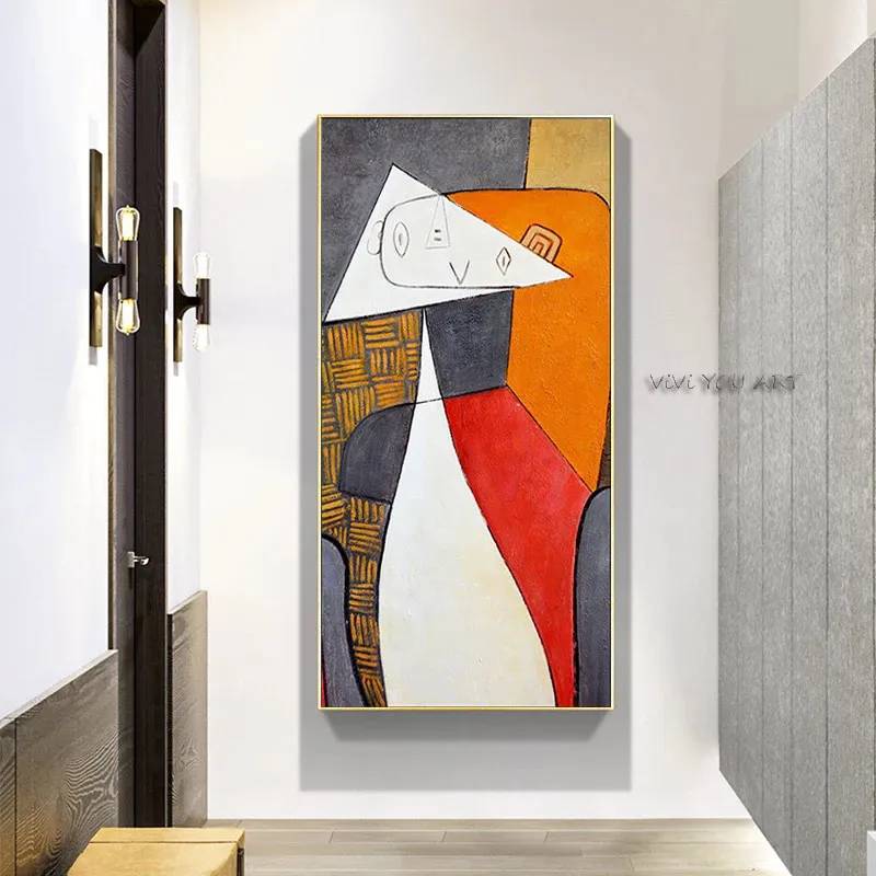 Пикассо масляные картины на холсте знаменитые абстрактные художественные воспроизведения настенных плакатов и ручной работы для декора гостиной без кадра 2103102276906
