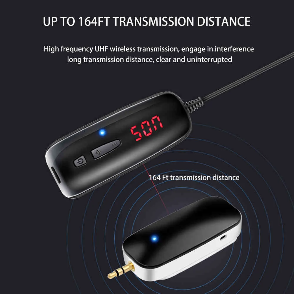 Savetek UHF Lavalier Risvolto Registratore vocale wireless Microfono Registrazione Vlog Tiktok Youtuber Live Phone Pad PC