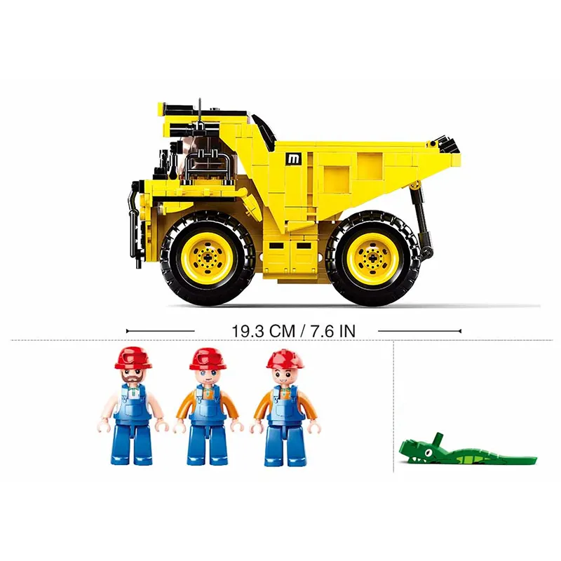 Sluban Engineering Mine Modelo de cami￳n Machiner￭a de construcci￳n BLOCKS Constructor Conjunto de juguetes para ni￱os cl￡sicos para ni￱os Gift2434