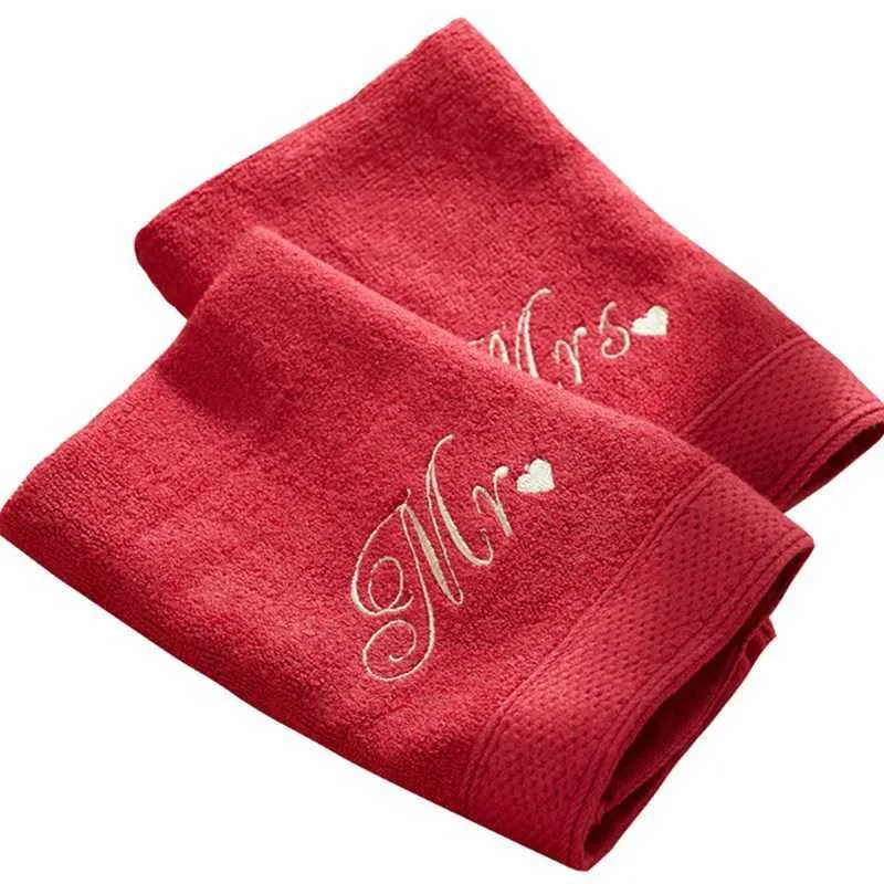 110g 34*76cm Cotton Hand Face Towel Absorbent Wedding Present Valentine's Day Gift Home Bathroom el Sauna Wash Cloth T16A 210728