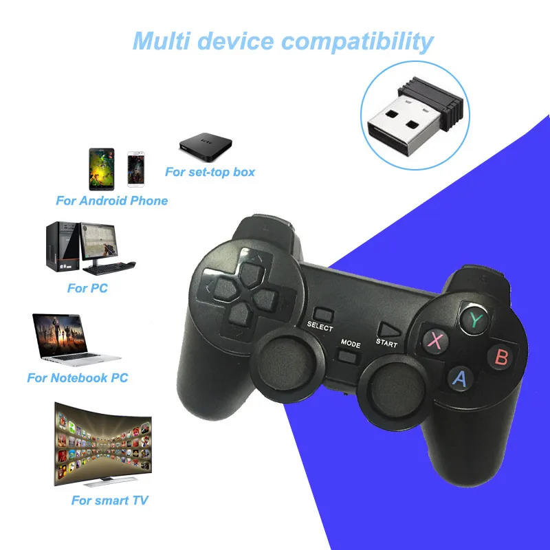 2.4G Kablosuz Gamepad PS3 / PC / Android / TV Kutusu Oyun Denetleyicisi Remote Joystick TELEFONU Tip C Suppor Süper Konsolu X