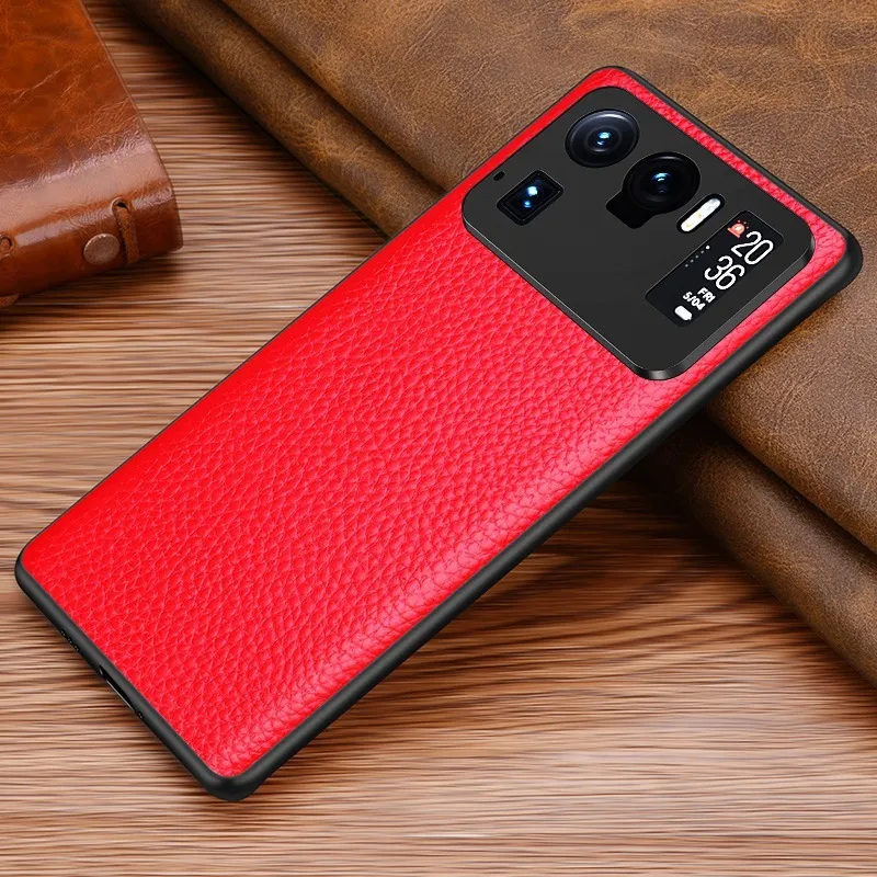 Xiaomi Mi 11에 대한 정품 가죽 케이스 Lita Pattern Xiomi Mi 11 Pro를위한 럭셔리 쉘