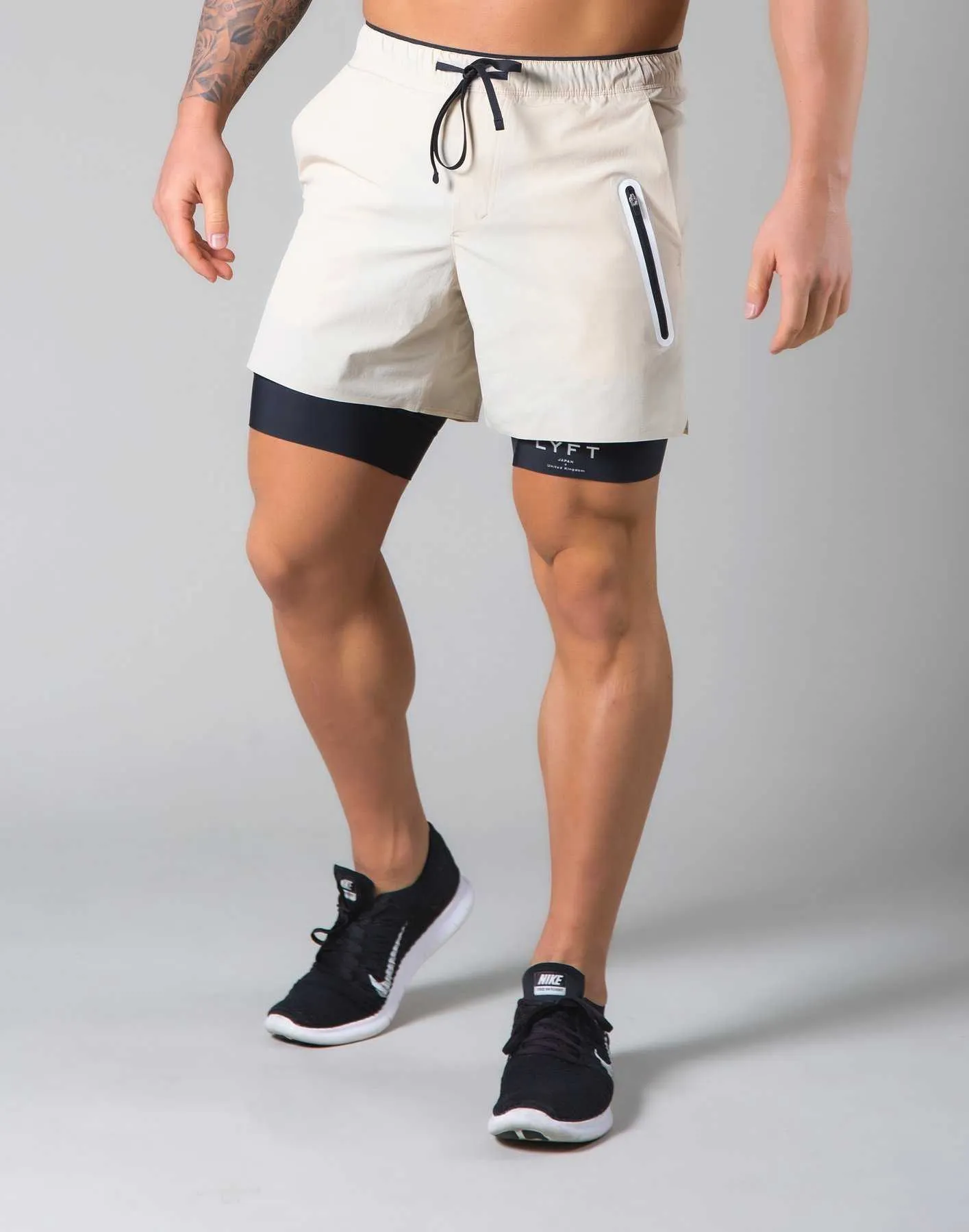 Pantalones deportivos LYFT para hombre, novedad de verano 2021, tendencia de fitness, entrenamiento multifuncional, transpirable, elástico, para ocio, deportes de bolsillo X0628