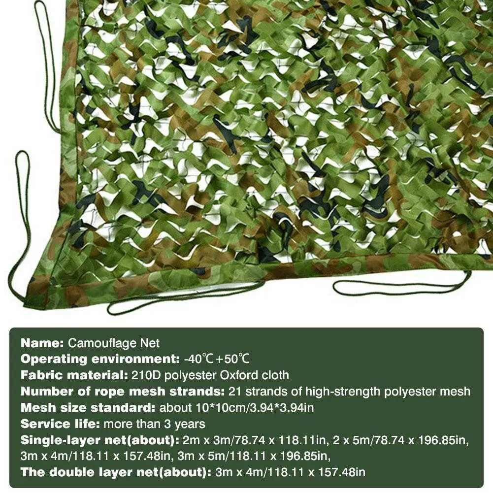 Anti UV Panno Parasole Netto Woodland Camouflage Rete Militare Esercito Camo Caccia Nascondere Campeggio Copertura Giardino Patio Y0706