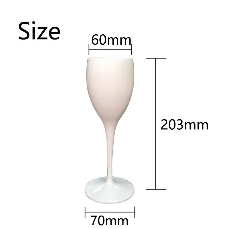 Wegwerp Servies 175ML Plastic Champagne Glas Wijnbar Acryl Transparante Beker Cocktail Cups Feestelijke Feestartikelen Weddi223i
