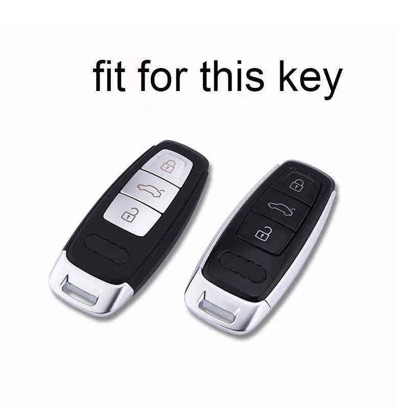Leather Car Key Cover Case for Audi A6 A7 A8 Q8 Etron C8 D5 A8L A6L 2018 2019 2020 Cover Accessories Car Key Protection2755935