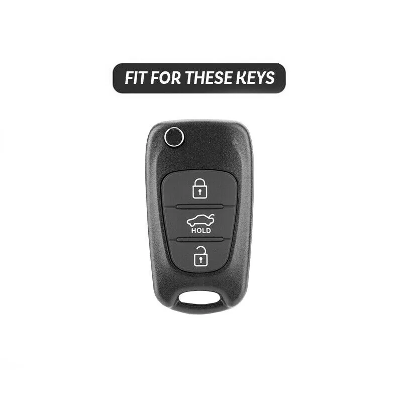 3 Przycisk Retro Skórzany Odwróć Key Case Holder Shell For Kia Rondo Sportage Soul Rio dla Hyundai I30 IX35 Avante Verna