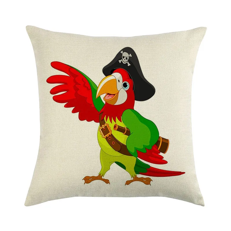 45cm45cm Crested Parrot and Parrot linencotton throw pillow covers couch cushion cover home decorative pillow2498398