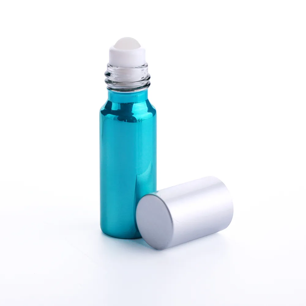 5ml Green UV Glass Essential oil roll-on bottle Perfume mini Refillable Perfume Bottle Small sample