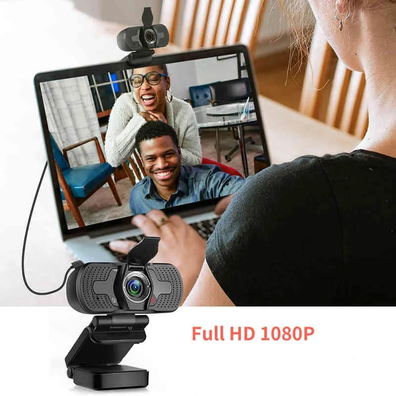 1080 P HD Web Kamerası Kapak Mic ile Mic PC Masaüstü Web Kamera Mini Bilgisayar Webcamera Ücretsiz Sürücü Video Konferans Kayıt Çalışması