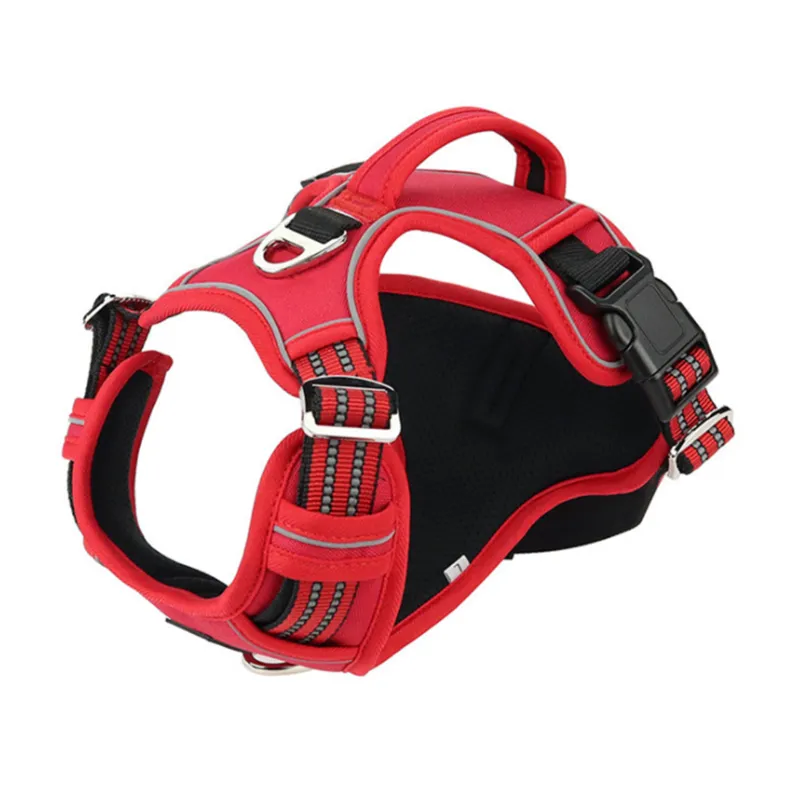 Dog Harness No-Pull Nylon Pet Adjustable Soft Padded Cat Vest Reflective Easy Control Handle for Small Large Dogs