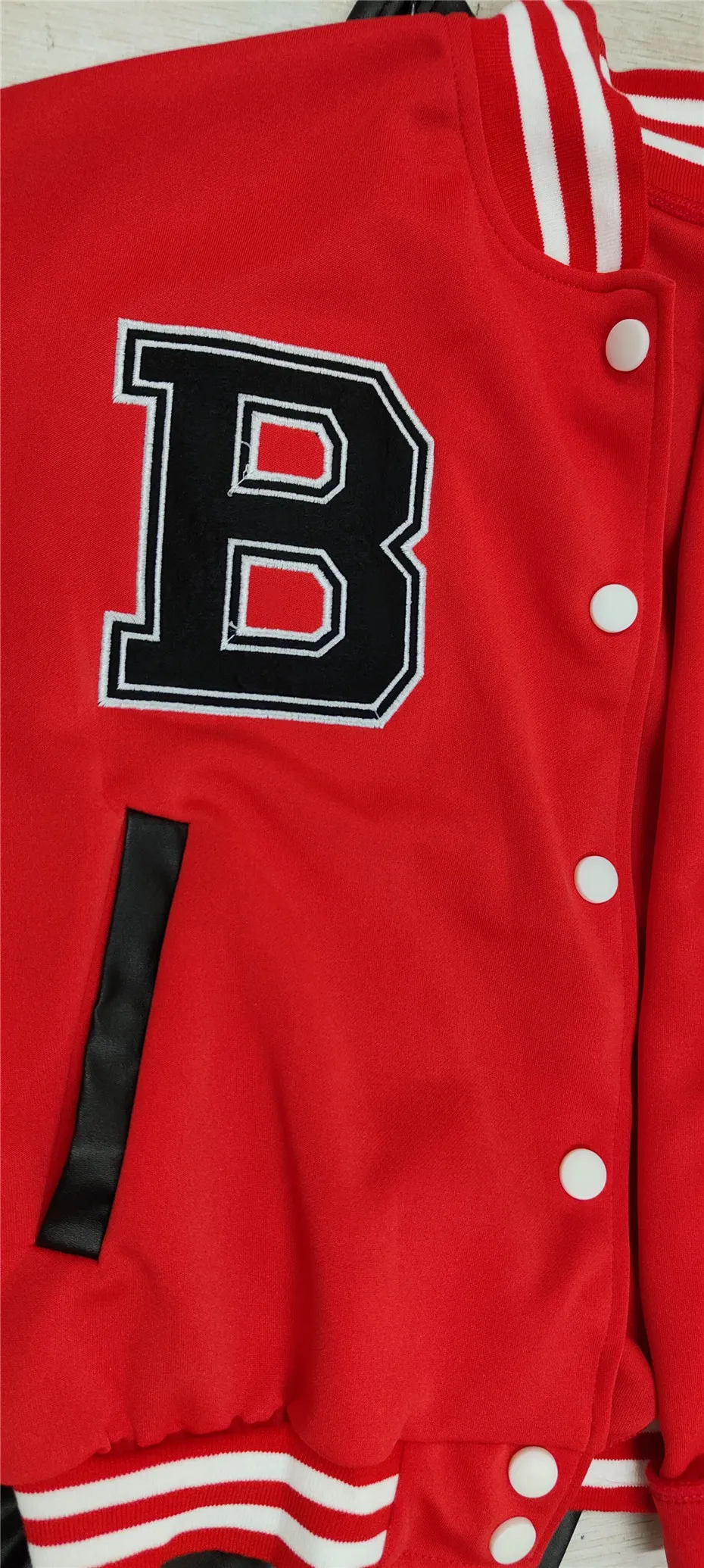 Women Tracksuits Baseball Uniform Set Outfits Leather Trousers Leather Sleeve Jacket Single Breasted Letter Embroidered Suit K8353