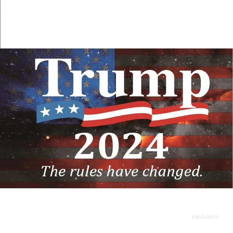 Drapeaux de bannière de continent Drapeaux Trump en polyester Campagne présidentielle américaine 2024 pour drapeau électoral 90 * 150 cm 38 style par mer T2I52160