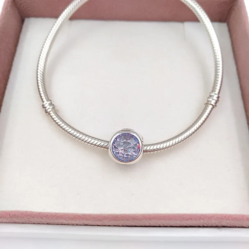 ciondoli kit la creazione di gioielli Cuori di lavanda pandora Braccialetti di cristallo in argento sterling 925 moglie ragazza donna braccialetto catena ciondolo collana regali di compleanno