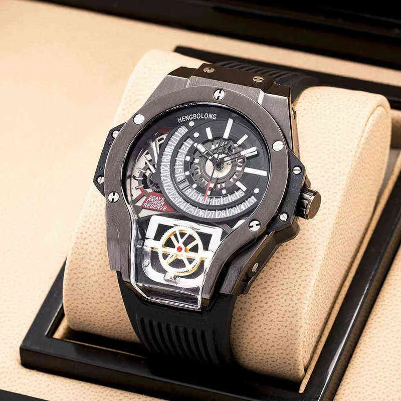 Mode Sport individuel dominateur luxe hommes montres élastique Quartz montres pour hommes montre calendrier 220208260r