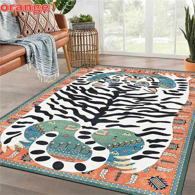 Tapetes tigre tapete animal dos desenhos animados impressão sala de estar decoração jogar tapetes macio quarto banheiro absorvente antiderrapante mat202i