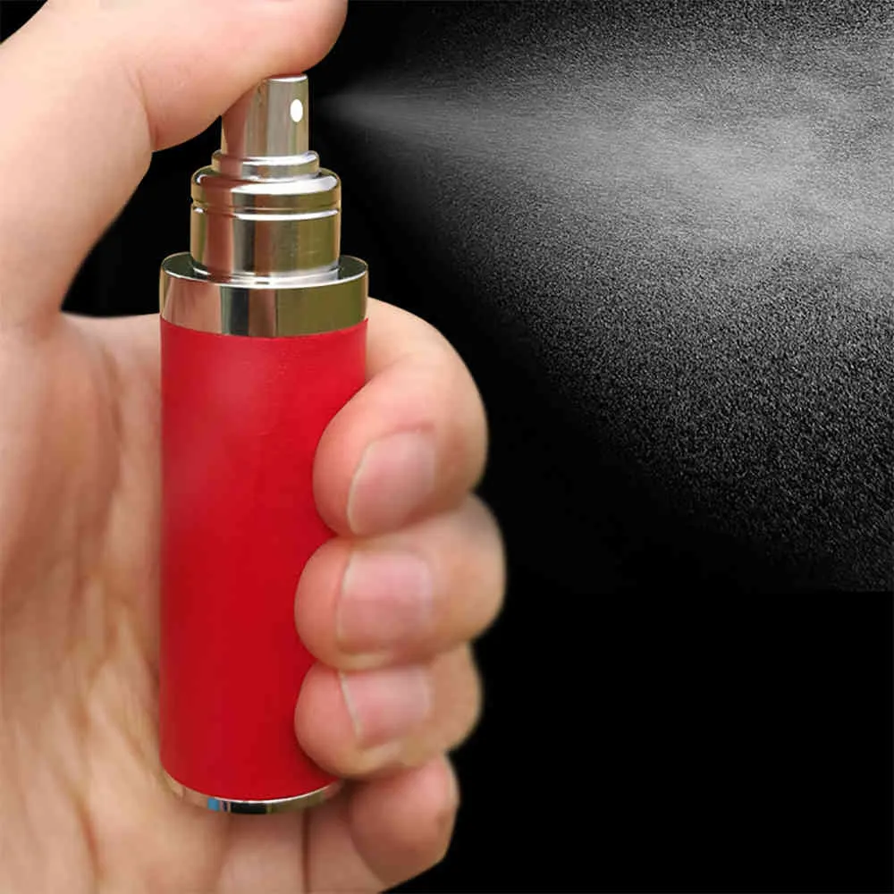Draagbare Topkwaliteit Parfum Vulbare Fles Handwerk Leren Luxe Mini Sproeier Verstuiver Reismaat 10ml