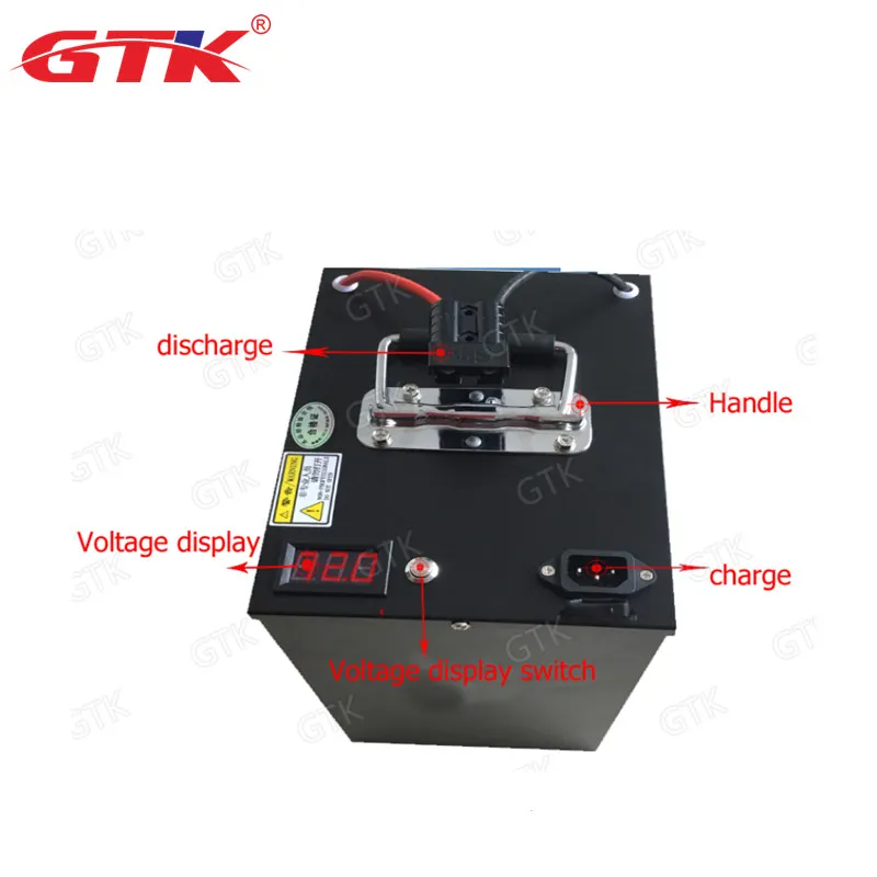 GTK 72V 80Ah 리튬 배터리 BMS + 충전기가있는 충전식 리튬 이온 배터리 팩 전자 자전거 지게차 골프 카트 보트 RV