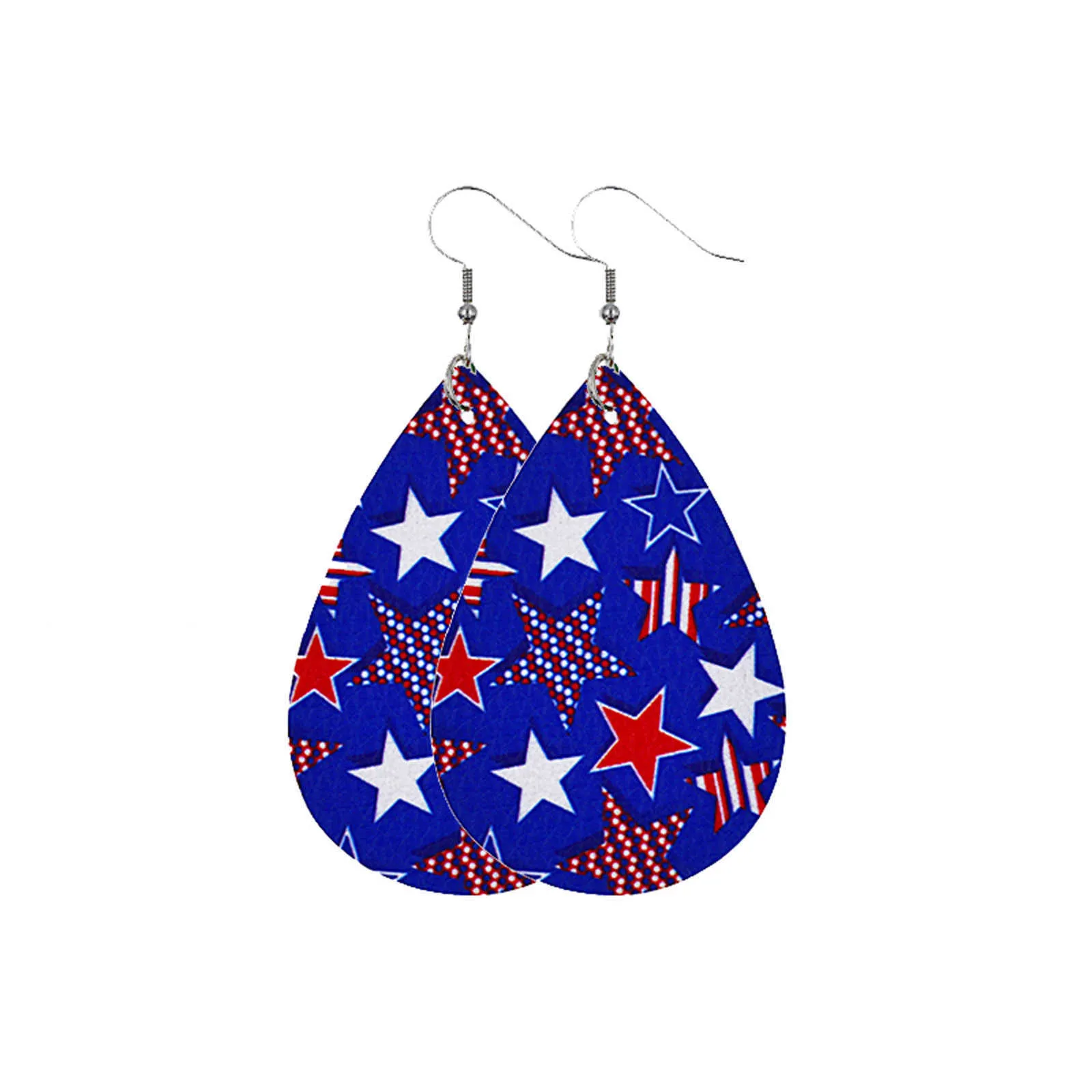 Orecchini pendenti con stampa bandiera americana donna Giorno dell'indipendenza Orecchini gioielli Orecchini donna Accessori Regali Orecchini feste Q0709