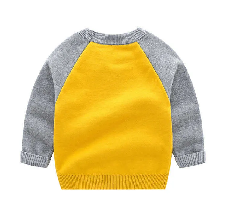 Casual Bambini Cucitura Maglione Ragazzi Dolcevita Top Primavera e Autunno Manica Lunga Ragazzi Girocollo Top Bambino Cardigan Y1024