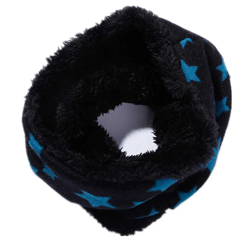 Autumn Winter Children Scarf Kids O-Ring Scarves Sticked Plush Boys Girls Neck Collar Warm Kids Neckerchief Children Bufandas H0923