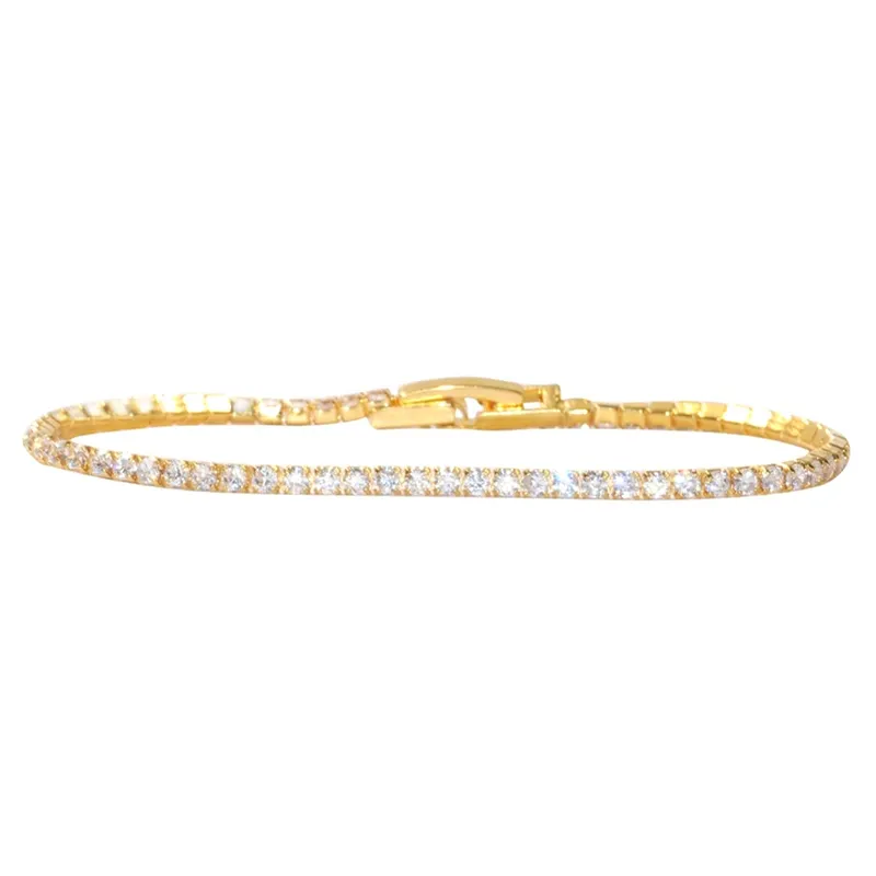 ROMAD 2.0 Luxury Tennis Joyero 925 Sterling Silver Diamond Bracelet For Women Fashion Gold Jewelry Whole