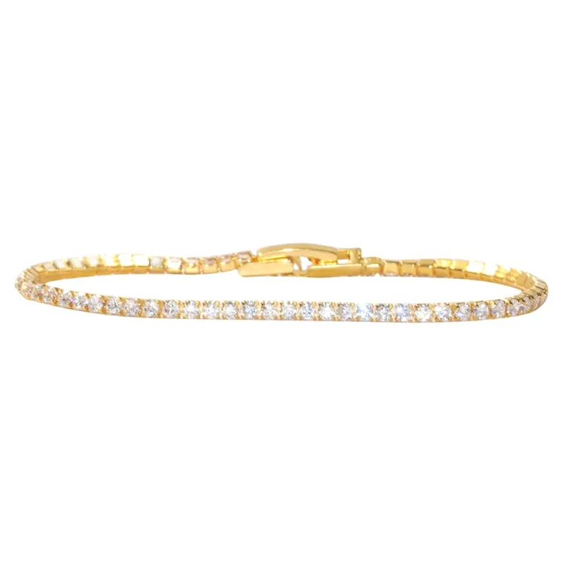 ROMAD 2.0 Luxus Tennis Joyero 925 Sterling Silber Diamant Armband Für Frauen Mode Gold Schmuck Ganze