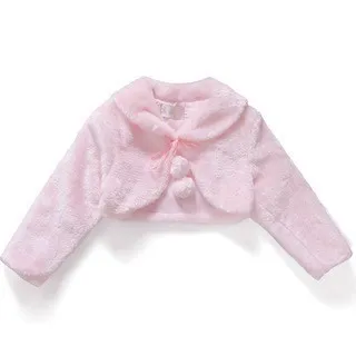 2021 Babymeisje jassen zonder kleding kids faux bont warm kort jasje voor trouwfeest formele meisjes