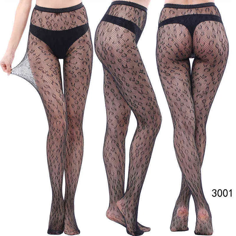Fashion Cool Star Printed Fishnet Tights Erotic Hollow Out Sexy Mesh Pantyhose Punk Pattern Pantyhose Black Women Tight Lingerie Y1130