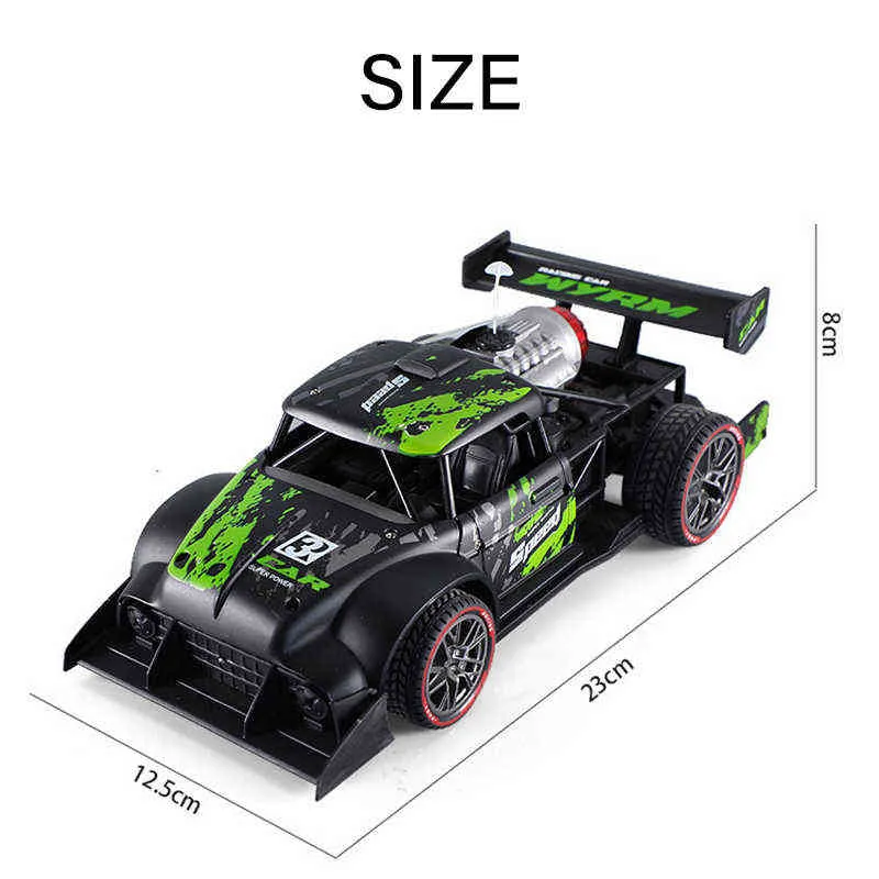 Spray RC Auto Spielzeug Rennwagen Hochgeschwindigkeitsdrift Sportlegierung aufladbar coole Beleuchtung Fernbedienung Kinder Kinder Jungen Geschenke 211029