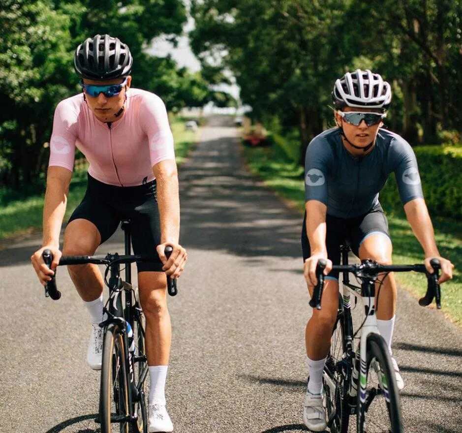 2021 Maglia da ciclismo Bck Sheep Pro Team Areo manica corta nuovo taglio aerodinamico con tessuto leggero uomo e donna rosa H10204305042