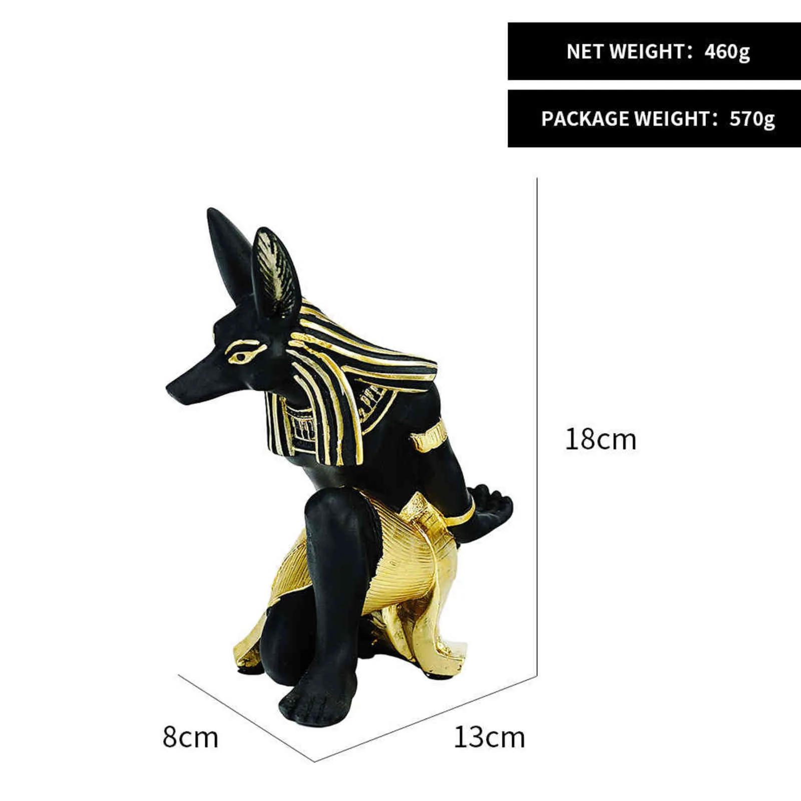 Northeuins Resin Anubis God Wijnrek Beeldjes Moderne Egypte Hond Miniaturen Standbeelden Dier Interieur Thuis Desk Decor Sculptuur 211108