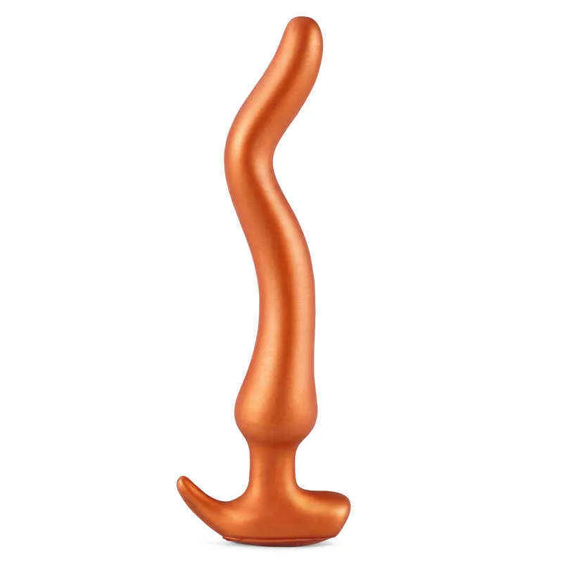 Nxy dildos anal brinquedos super macio jinlong backyard plugue masculino e fêmea masturbação dispositivo líquido sílica gel em profundidade divertido expansão adulto produtos 0225